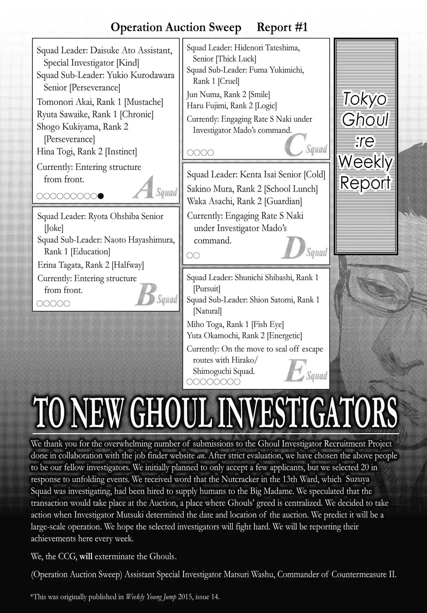 Read Tokyo Ghoul Manga Online